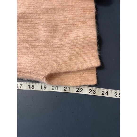 Rafaella M Pink Angora & Lambswool Blend V-Neck Sweater - Picture 10 of 12